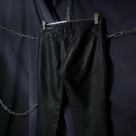 Euro RESTIR Leather BootsCut Flare Pants