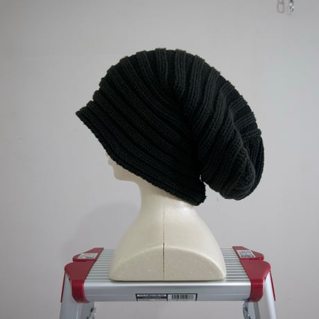 USED Ribbed Long Balloon Knit Cap