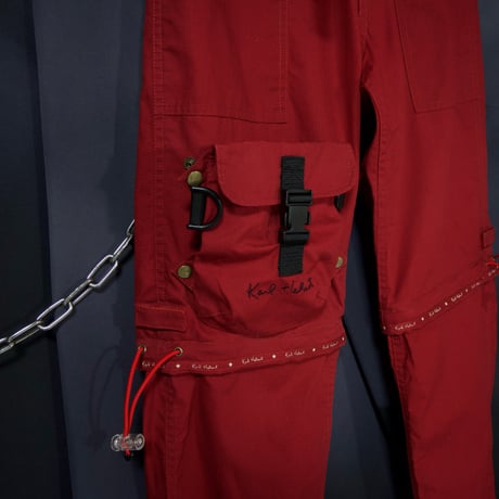 00s c2001KarlHelmut 2way Detachable Gimmick Parachute Cargo Pants