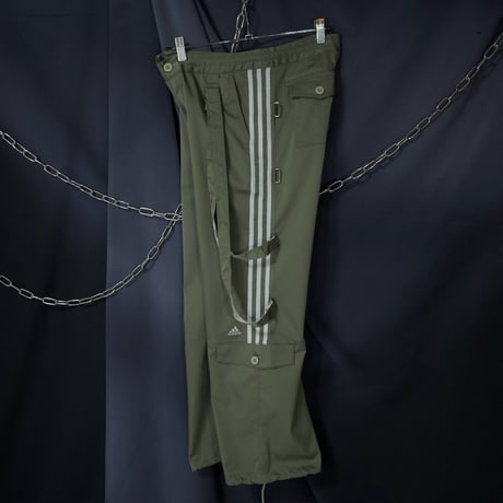 00s (c2008) Adidas Bondage Techno ♾️way Gimmick Parachute Pants
