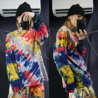 Psychedelics/Ethnics Tie-Dye Patterns Boro,Crush,Damage L/S Tee