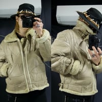 USED B3 Sheepskin Mouton TSUGIHAGI Leather Boa Flight Jacket