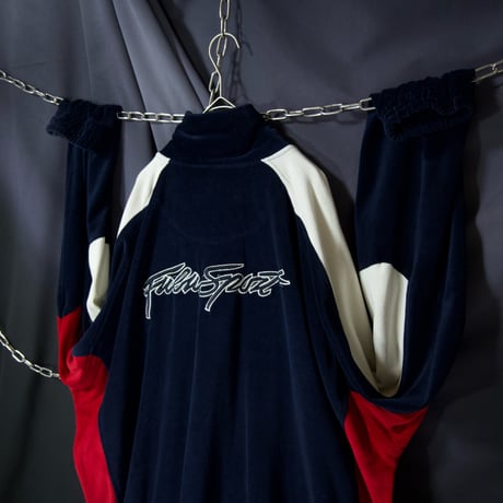 FUBU 4X Velor Switching Embroidery Oversized Track Jacket