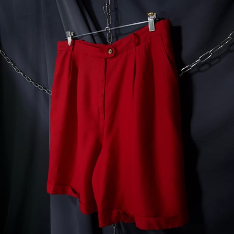 90s Talbots Rayon Linen 2Tuck Center Crease Baggy Slacks Shorts