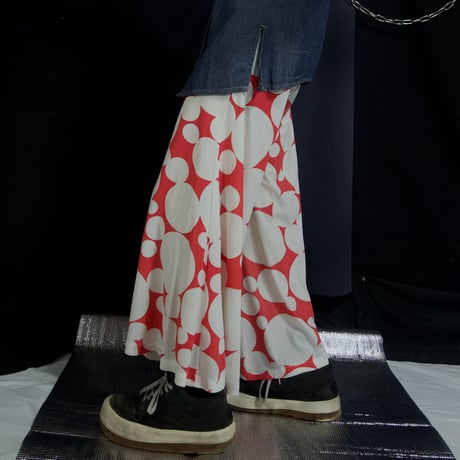 USED Polka Dot Easy Flare Pants/Bell Bottoms