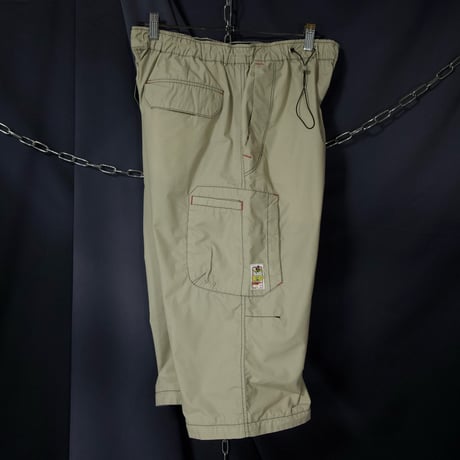 TIME ZONE Deformation Multi Pocket Gimmick Cropped Carpenter Cargo Pants
