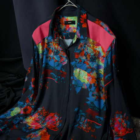 “Early 10s Spice” Diesel Abstract Full Graphic 2Way S/S L/S Rayon Shirts