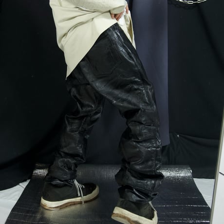 Euro Leather TSUGIHAGI Leather Baggy Pants