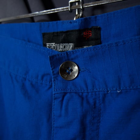 Southpole Vivid Cerulean Blue Ripsrop Parachute Baggy Cargo Shorts