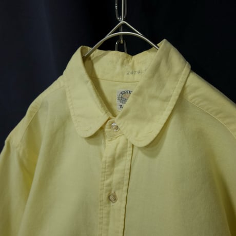 “Formal Punk Style” 90s Eagle USA made Oxford Cotton Peter Pan Round Collar L/S Tapered Shirts