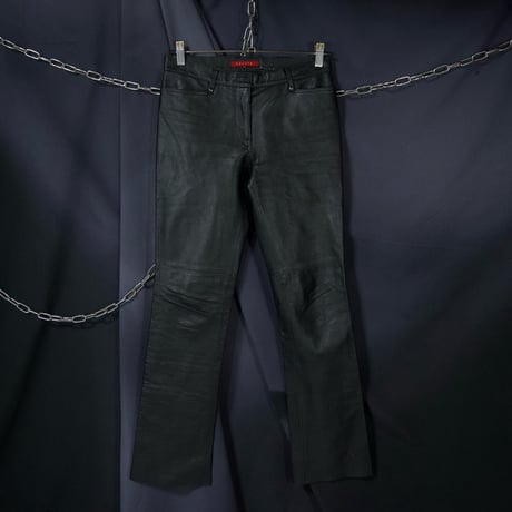 Euro RESTIR Leather BootsCut Flare Pants