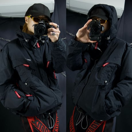 90s Town&Country Descente High Gimmick Nylon Snowboard Mountain Hoodie/Jacket