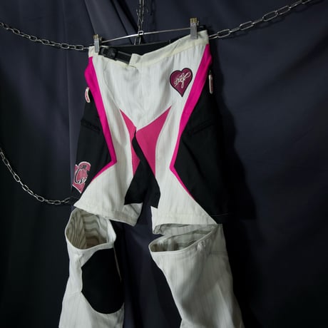 MSRMX 2Way Detachable Gimmick Heart Design Racing Motorcycle Pants