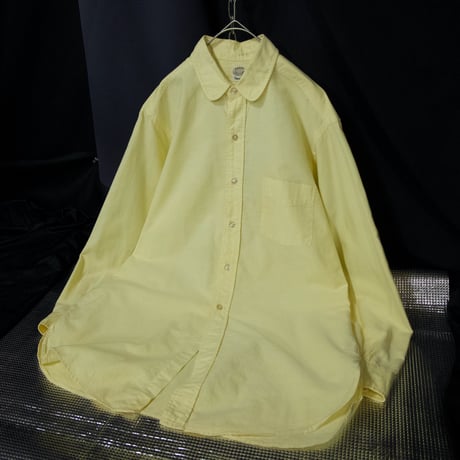 “Formal Punk Style” 90s Eagle USA made Oxford Cotton Peter Pan Round Collar L/S Tapered Shirts