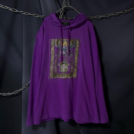 90s Ficce YOSHIYUKI KONISHI Foil Stamping Graphics Embroidery L/S Tee Hoodie