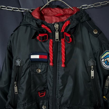 Tommy Hilfiger Multi Zipper&Pockets HighGimmick Parachute Padding Flight Jacket/Mountain Hoodie
