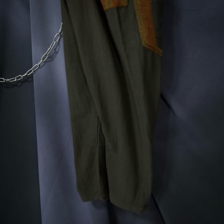 USED HerringBorn Deformation 6 Button Cotton Knit Saruel Pants