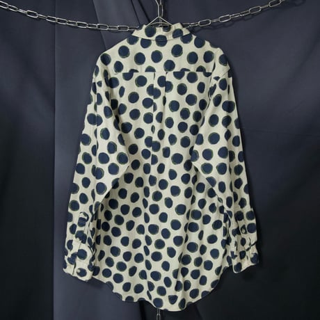 90s ~c1997 COLOURS by ALEXANDER JULIAN Japan made inhomogeneity Polka Dot Cotton L/S Shirts