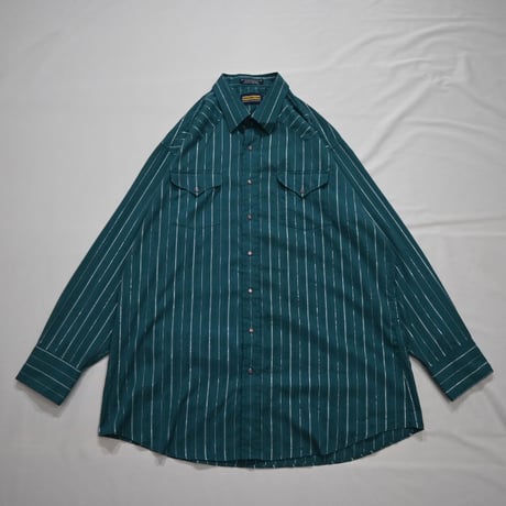 PANHANDLE SLIM Glitter Stripe Oversized L/S Western Shirt
