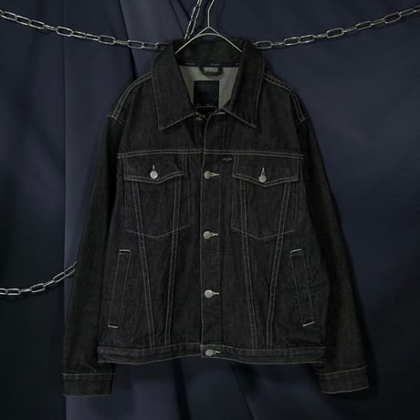 SeanJohn Short Length Box Silhouette Black Denim Jacket