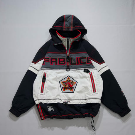 90s FABLICE Nylon HarlZip Anorak Puff Jacket