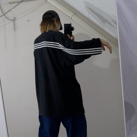 Late90s~Early00s Adidas Back3Line Performance Embroidery Sweatshirt