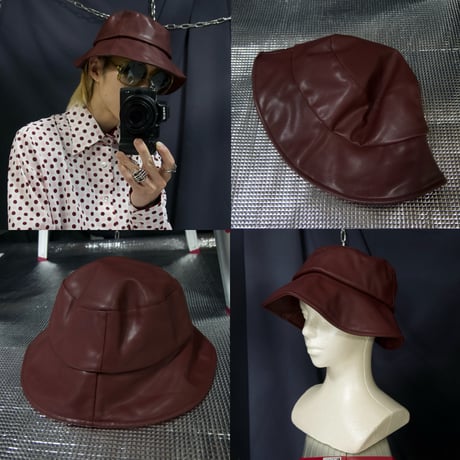 USED PU Leather Minimal Modify Bucket (Metro/Safari) Hat