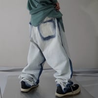 PJ MARK High Breach Baggy Denim Pants