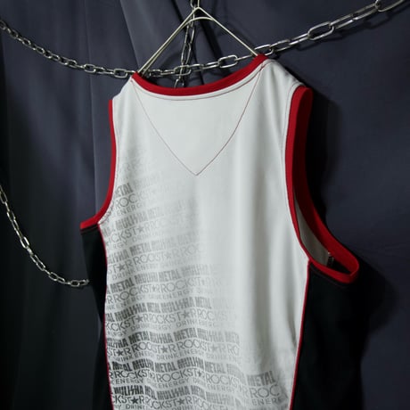METAL MULISHA×ROCK STAR Skull Embroidery Sleeveless Tee