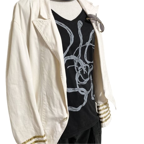 DIESEL V Neck Cut sew Loop Rope Design