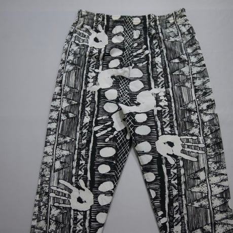 80s USAmade Karizma Sportswear Primitive Monotone Patterns Easy Gym Pants