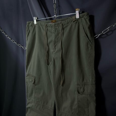 90s momento US ARMY Sampling BDU Cropped Parachute Easy Cargo Pants