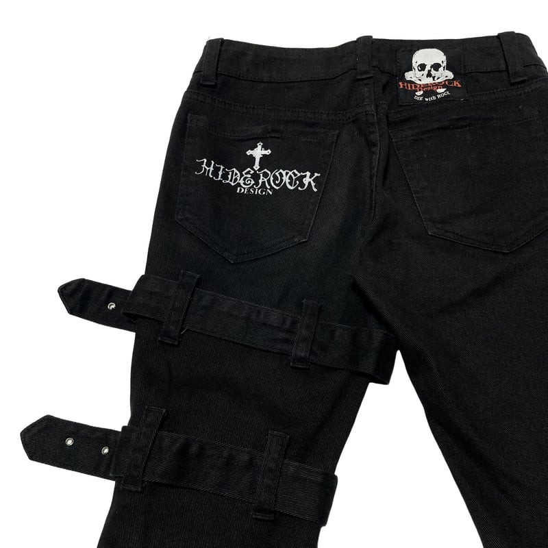 男女兼用 HIDE ROCK design スカルデザイン ブラックパンツ 男女兼用 HIDE ROCK design スカルデザイン ブラックパンツ