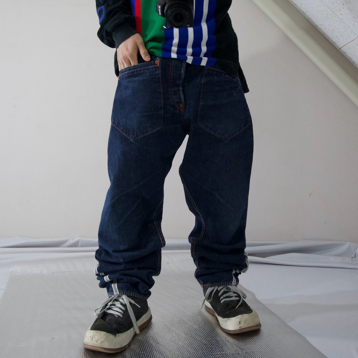 EVISU GENES OSAKA Draping Spiral Selvedge Denim