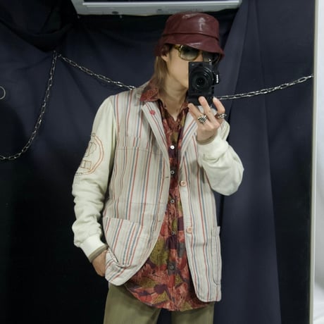 Sabotage Different Weaving Switches Cotton Multi Striped Tailored Jacket