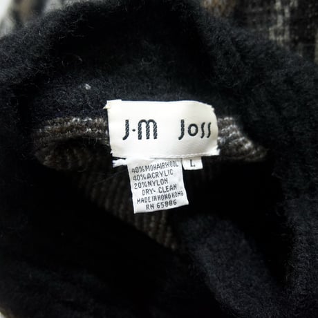 80s J.M Joss Leopard Patterns Oversized Mohair Cardigan