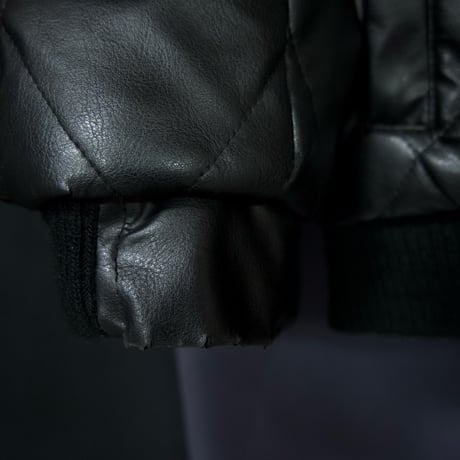 SeanJohn PU Leather Quilting Oversized Puff Jacket