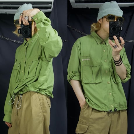 90s ExOfficio Ramake Short Length Box Silhouette Fishing Nylon B/D 2way S/S L/S Shirts Jacket