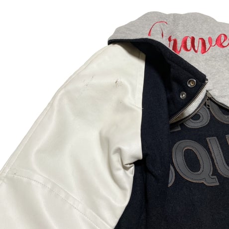 RESQUE SQUAD PU LeatherSleeve Sailor Award Jacket