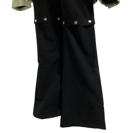 Black Peace Now Zipper 2way Design Flare Pants
