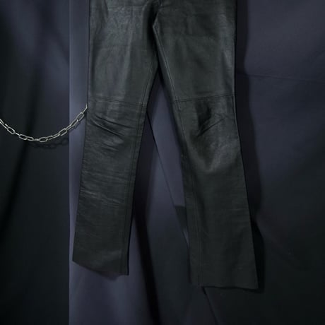 Euro RESTIR Leather BootsCut Flare Pants