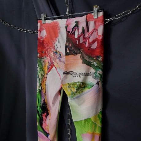 SOMETHING ELSE By Natalie Wood Asymmetry Abstract Full Graphic Leggings