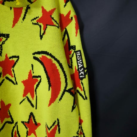 BOYA SPORTS Star Design HighNeck Acrylic Wool Knit Sweater