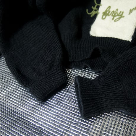 90s~00s ABAHOUSE Emblem Embroidery HalfZip Wool Knit Sweater/Polo Shirts