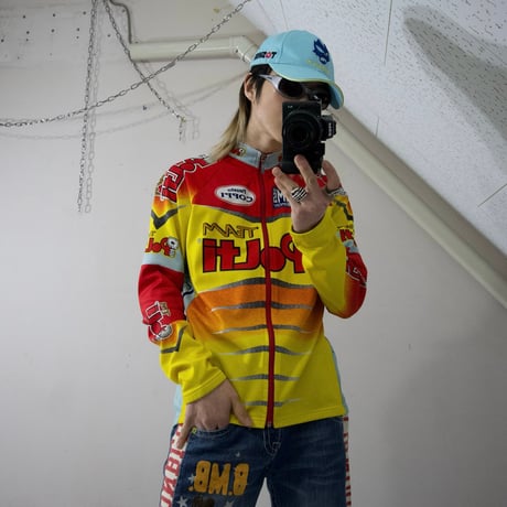1994~2000s Santini Italy Made Cyber Pop Design Cycling Track Jacket