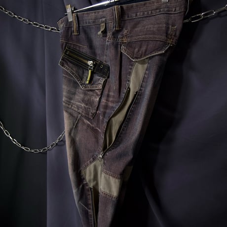 PPFM Zipper Gimmick Wash Shiny Denim (Flare/Tapered/Loose Straight)
