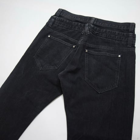 USED Skull&Proberbs Design Denim Baggy Pants