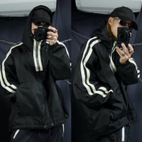 90s~00s OLDNAVY Heavy Weight Sideline HarfZip Nylon Mountain Hoodie/Anorak Jacket