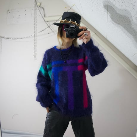 Abstract Patterns HandMade Mohair Knit