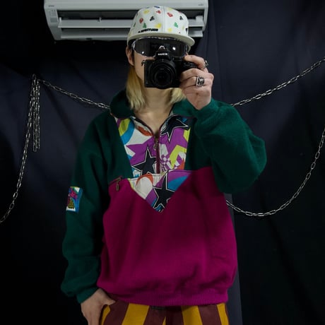 00s Silvy Stars Rainbows Colors GORE XCR Polarlite HarlZip Padded Fleece Anorak Jacket